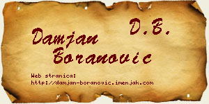 Damjan Boranović vizit kartica